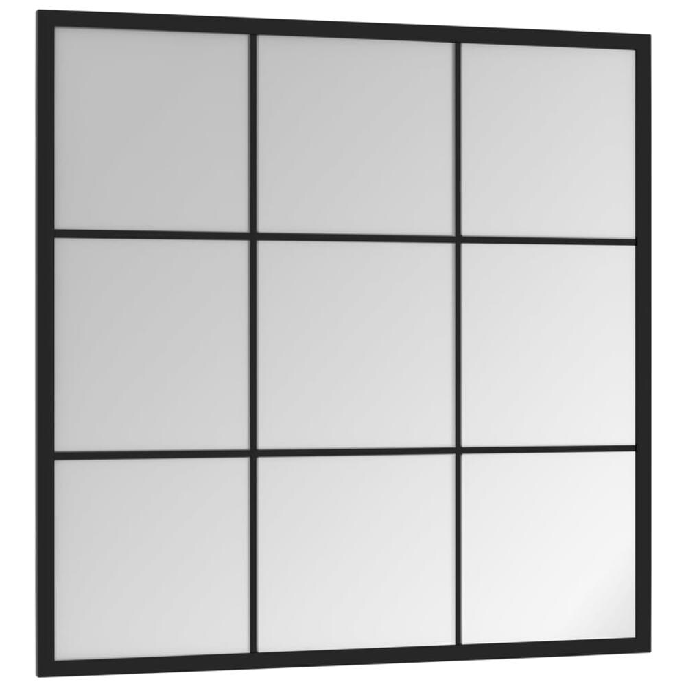 Specchio da Parete Nero 60x60 cm in Metallo - Foto 3