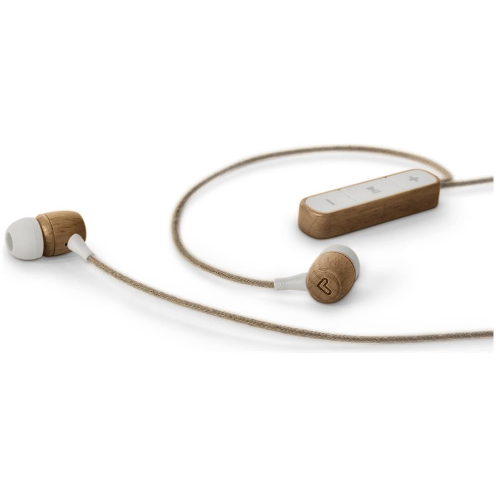 Cuffie Intrauricolari Earphones Eco Bluetooth Beech Wood (intrauricolari, Legno Sostenibile, Cavo Di Canapa, Microfono, Usb Tipo C, Bluetooth 5.1) - Faggio - Foto 4