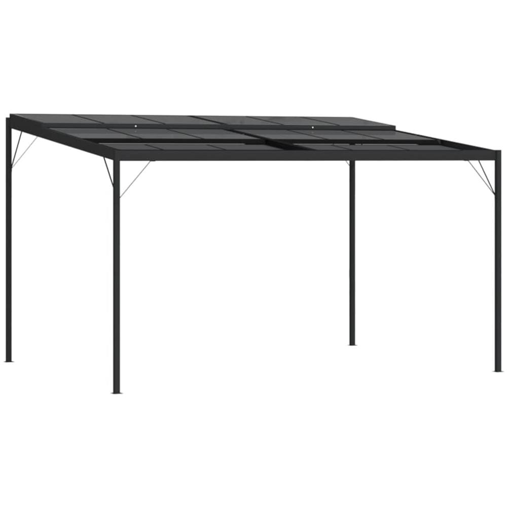 Gazebo Con Tetto Antracite 4x3x2,5 M In Alluminio E Acciaio - Foto 2