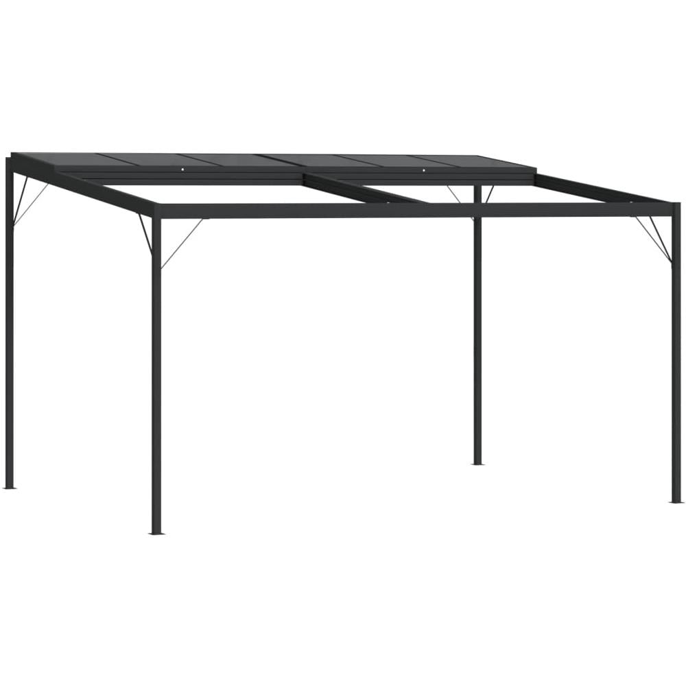 Gazebo Con Tetto Antracite 4x3x2,5 M In Alluminio E Acciaio - Foto 3