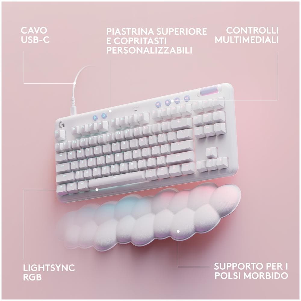Tastiera USB 920-010678  (Layout US International) Colore Bianco - Foto 6