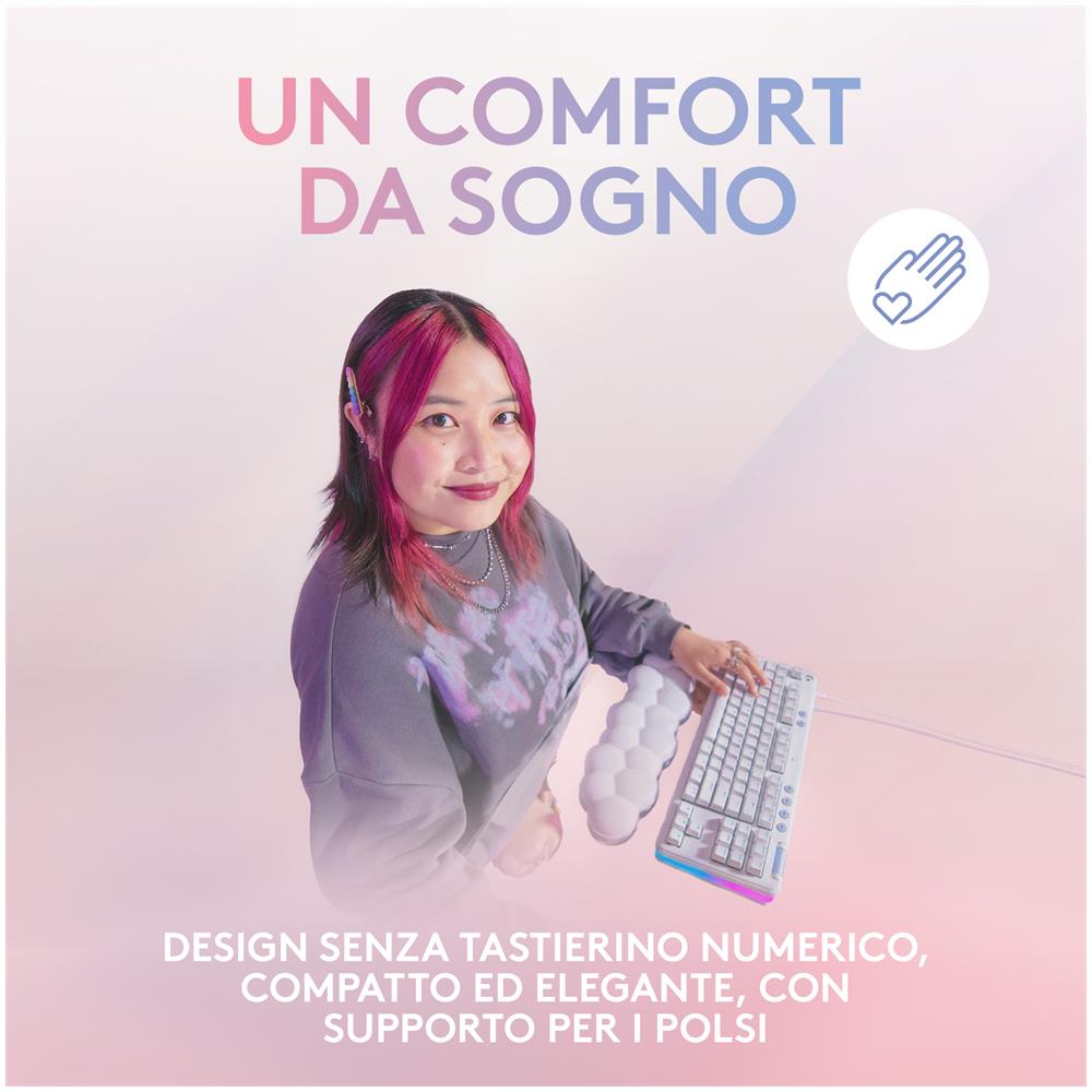 Tastiera USB 920-010678  (Layout US International) Colore Bianco - Foto 2