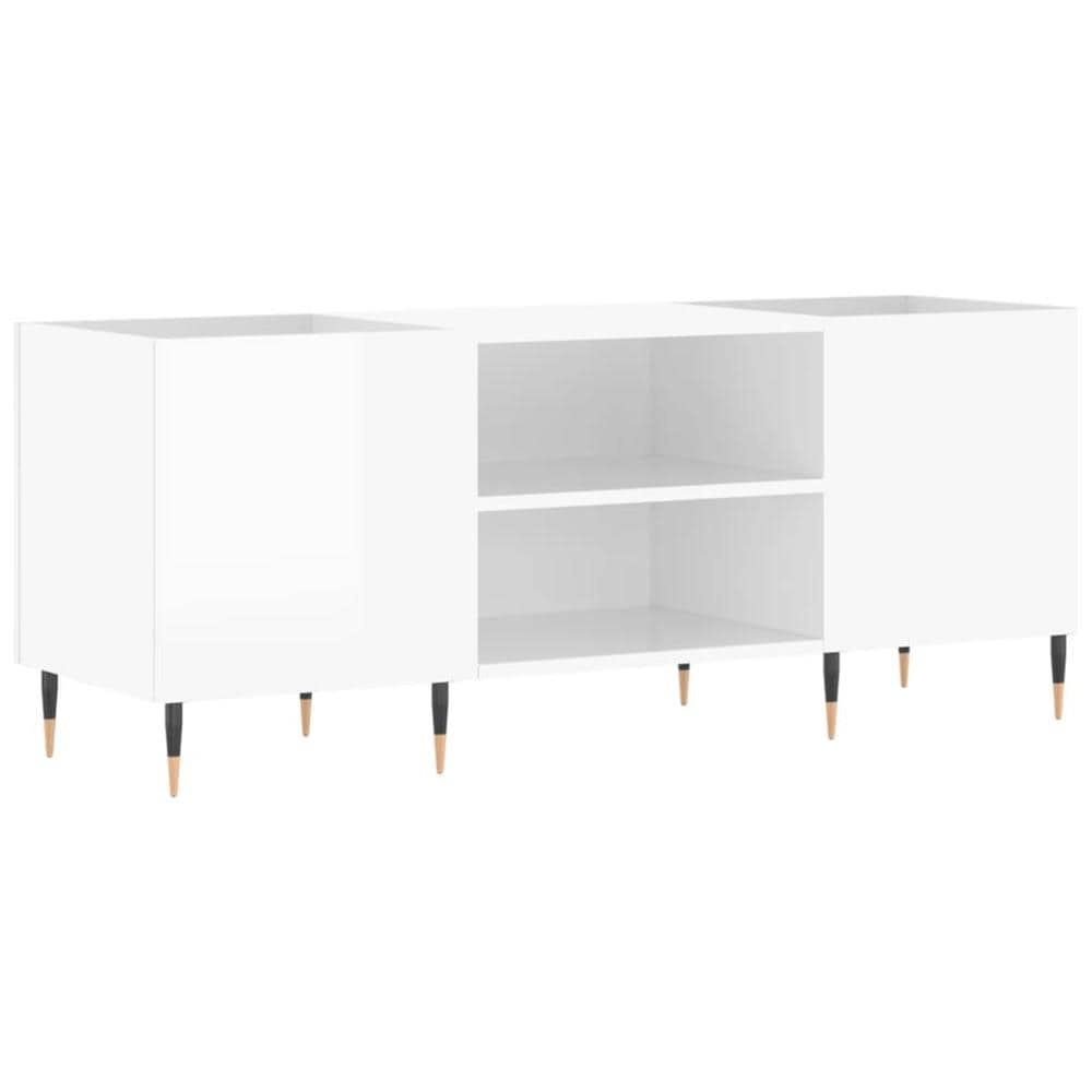 Mobile Porta Dischi In Legno E Ferro - 84,5x38x89 Cm Per Vinili E Giradischi - Foto 12