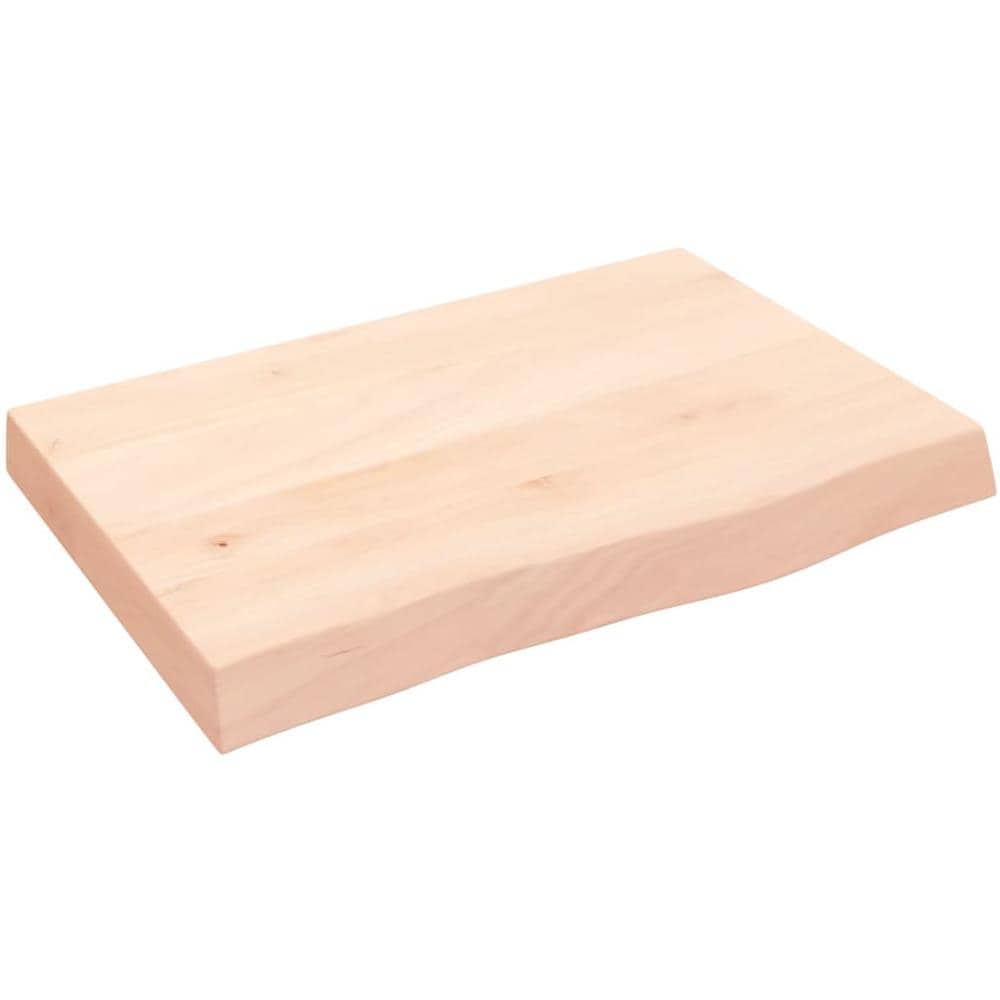 Ripiano a Parete 60x40x (2-6) cm Massello Rovere Non Trattato - Foto 1