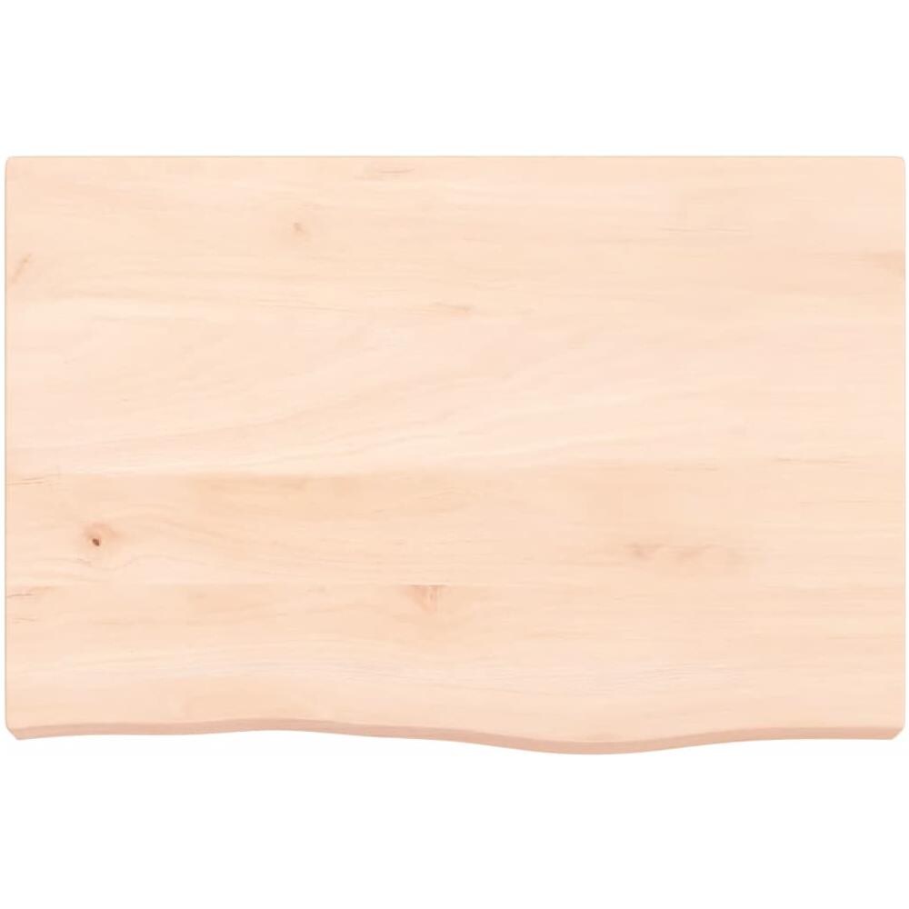 Ripiano a Parete 60x40x (2-6) cm Massello Rovere Non Trattato - Foto 2