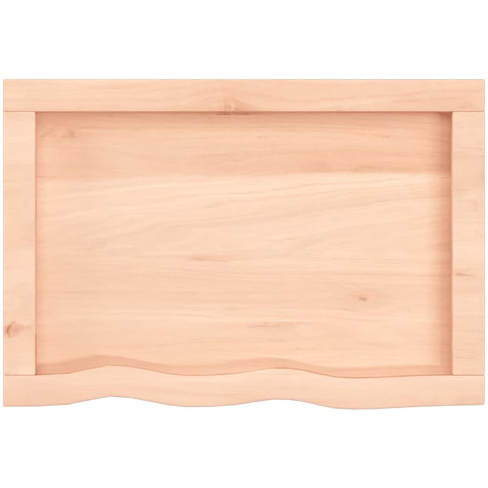 Ripiano a Parete 60x40x (2-6) cm Massello Rovere Non Trattato - Foto 3