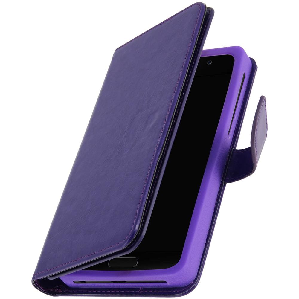 Custodia A Libro Universale Smartphone 6 Portacarte Viola Taglia 3xl - Foto 2