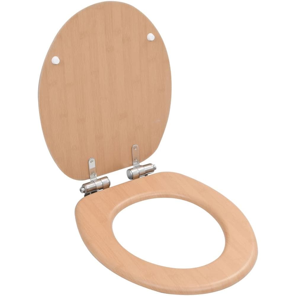 Tavoletta Wc Coperchio Chiusura Morbida Mdf Design A Bambù - Foto 1