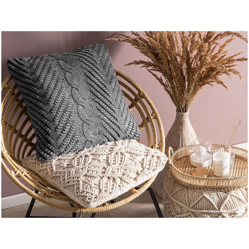 Cuscino Decorativo 45 X 45 Cm Grigio Konni - Foto 2