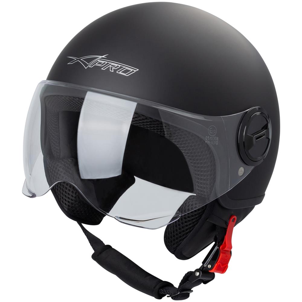 Casco Jet Demi Urban Moto Omologato Ece 22 Visiera Avio Sferica Sonicmoto Nero Opaco L - Foto 1
