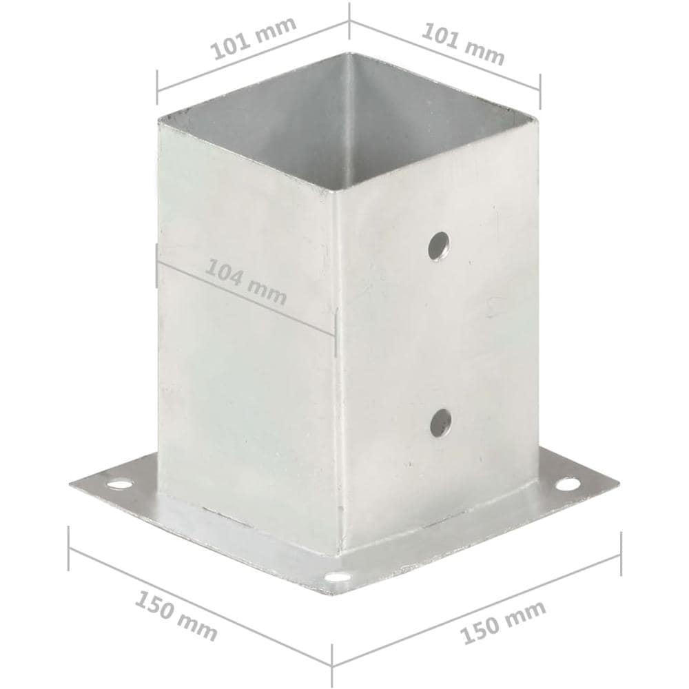 Ancoraggi Pali 4 Pz In Metallo Zincato 101 Mm - Foto 8