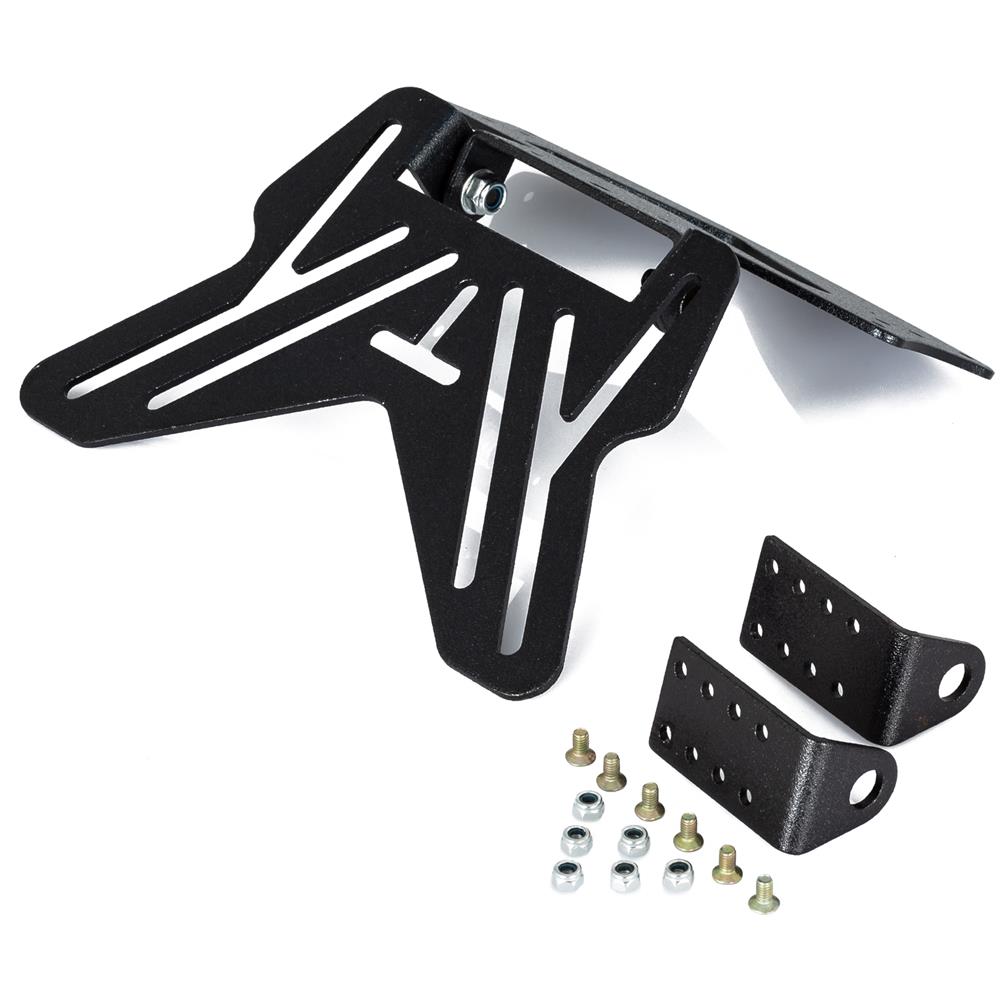 Portatarga Moto Cross Universale Regolabile Styling Viti Attacco Metallo Nero - Foto 2