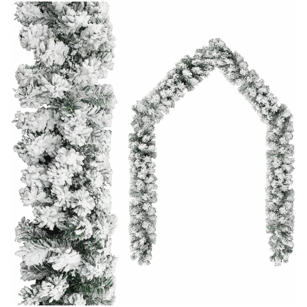 Ghirlanda Natalizia con Neve Verde 10 m in PVC - Foto 2