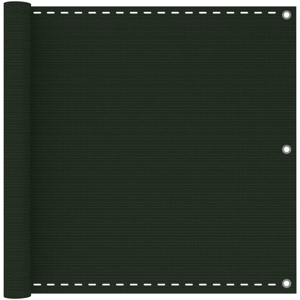 Schermo Frangivista per Balcone Verde Scuro 90x500 cm in HDPE - Foto 1