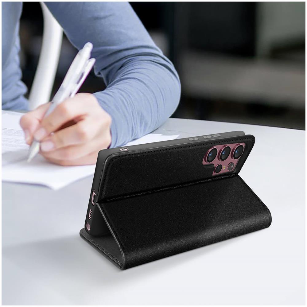 Custodia Per Galaxy S22 Ultra In Pelle Con Porta-carte Smart Pro - Nera - Foto 2