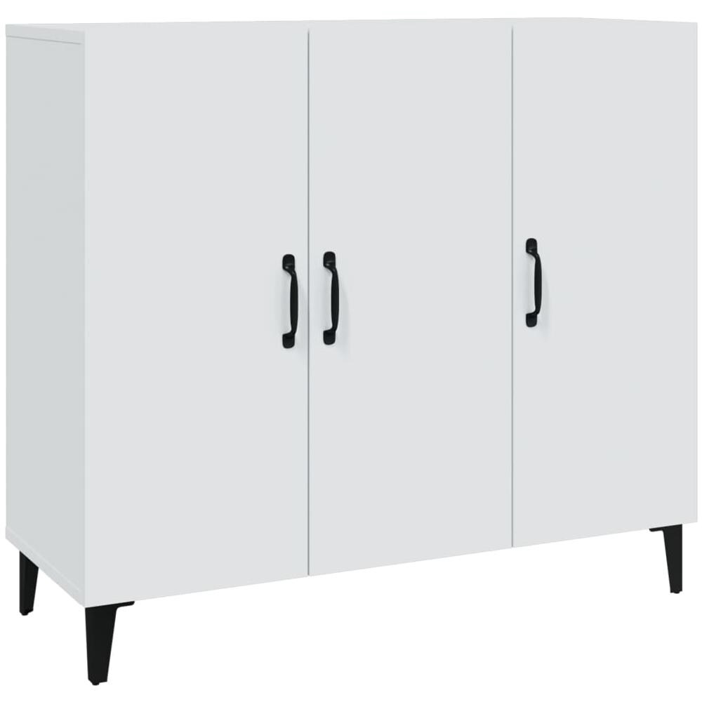 Credenza Bianca 90x34x80 Cm In Legno Multistrato - Foto 2