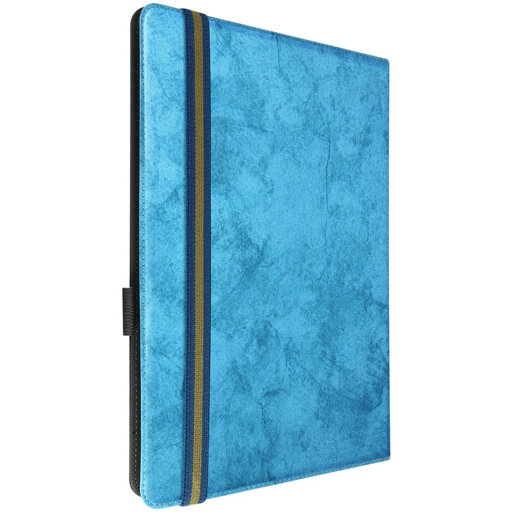 Custodia Universale Tablet 10 Pollici Similpelle Effetto Marmo Supporto Celeste - Foto 2