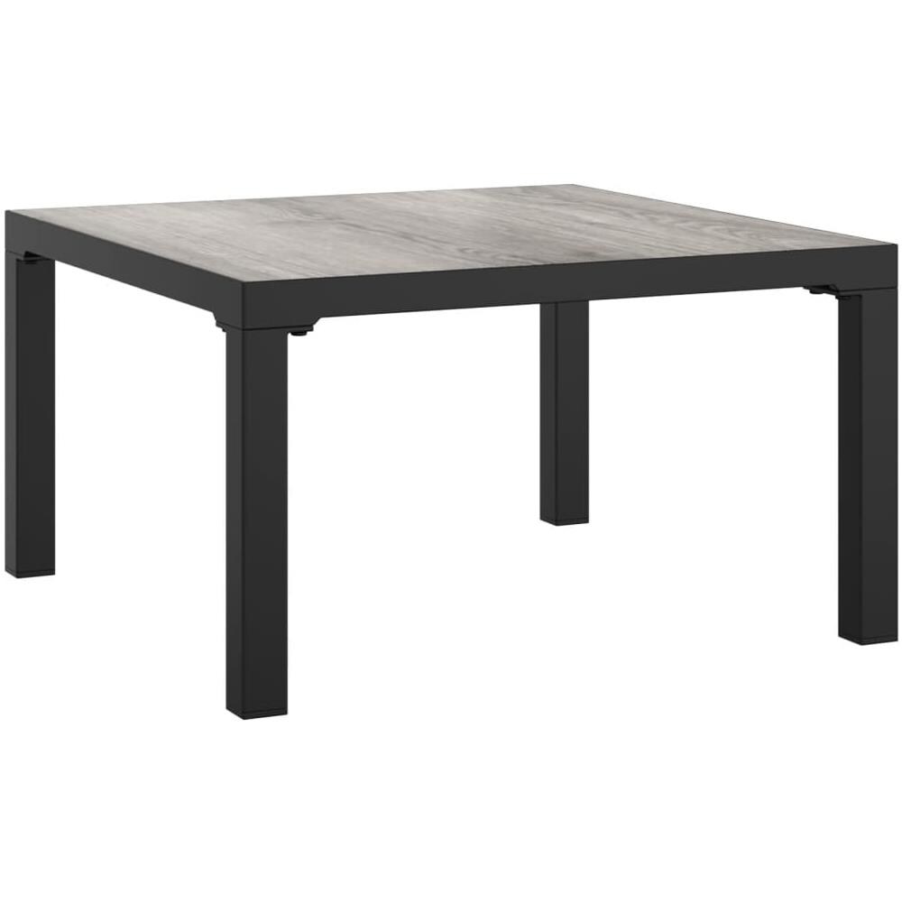 Tavolino da Giardino Grigio 55x55x31 cm DPC e Acciaio - Foto 2