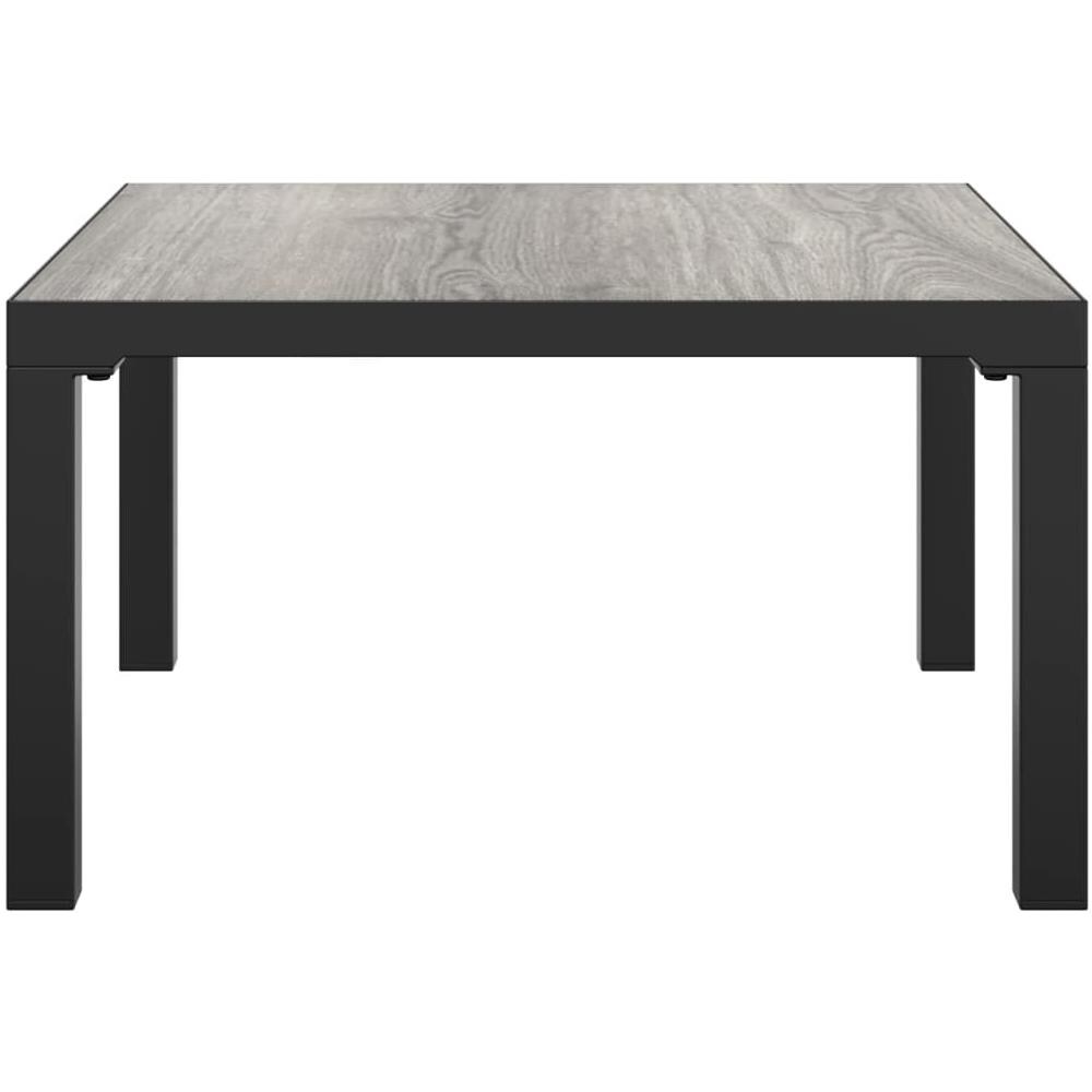 Tavolino da Giardino Grigio 55x55x31 cm DPC e Acciaio - Foto 3