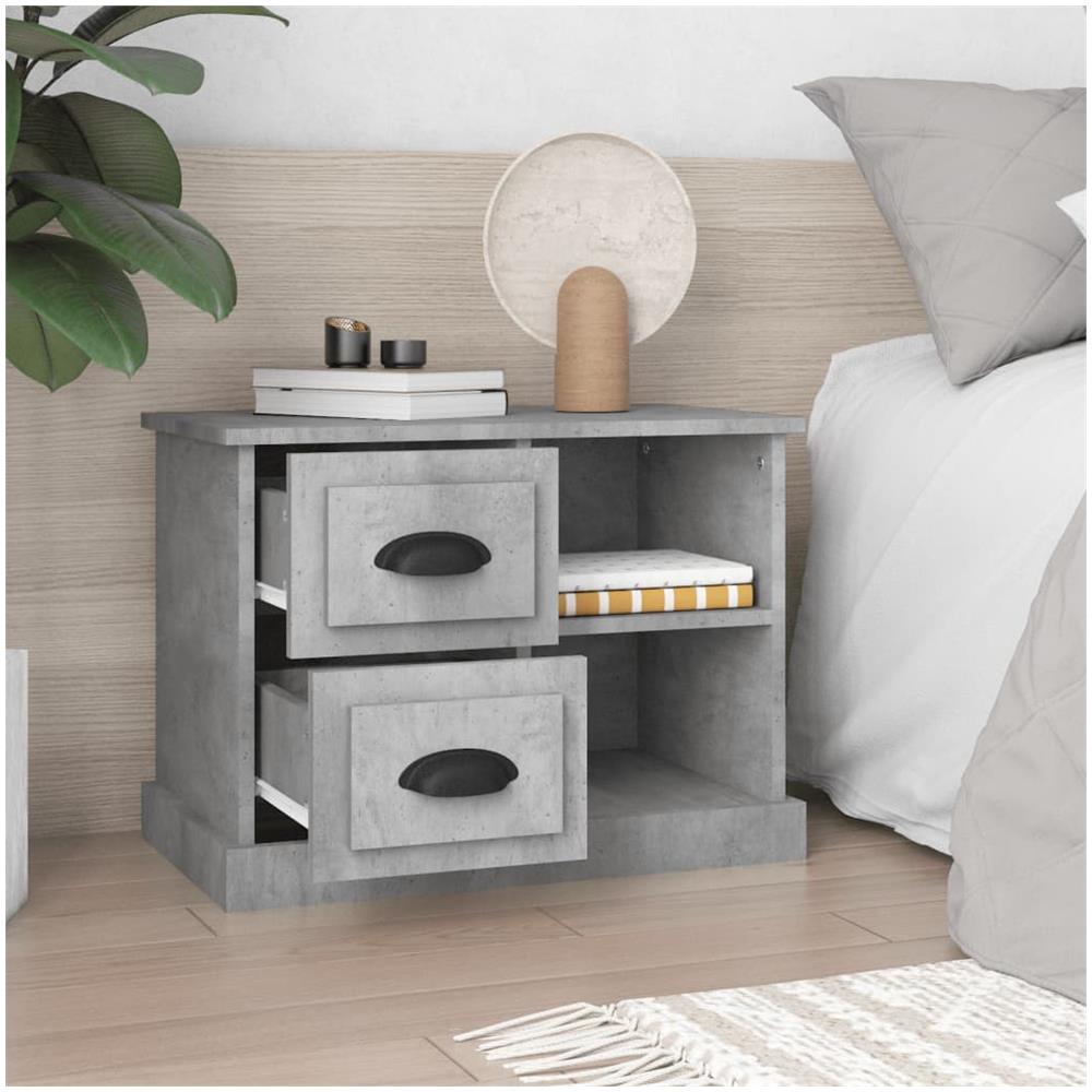 Comodino Grigio Cemento 60x35,5x45 Cm - Foto 3