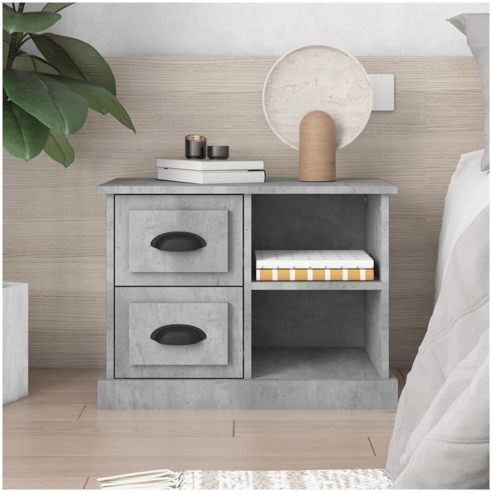 Comodino Grigio Cemento 60x35,5x45 Cm - Foto 1