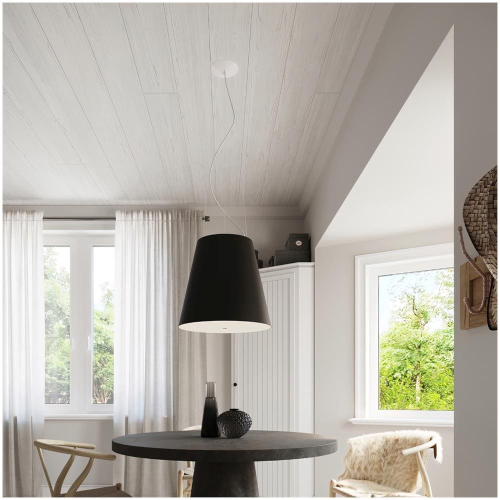 Lampadario Geneve 50 Nero Sl. 0736 - Moderno Lampadario Nero 140x50x50 Cm - Foto 7