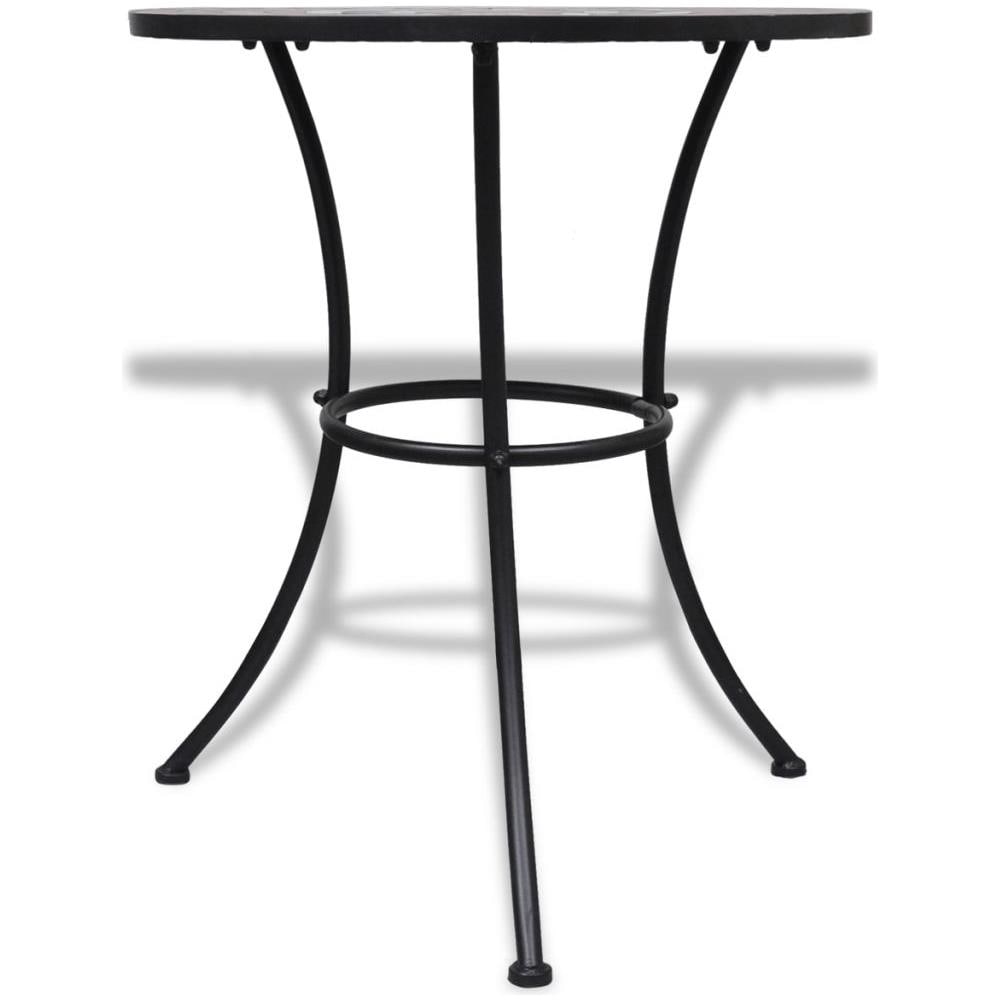 Tavolo In Ceramica Con Mosaico 60 Cm Terracotta / Bianco - Foto 2