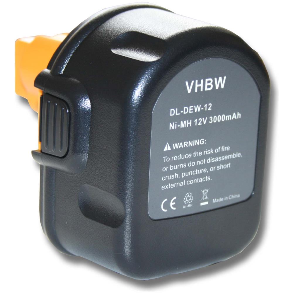 3000mAh, 12V, NiMH A9275 England SL1 3YD per attrezzi da lavoro vhbw 2x Batteria sostituisce Black & Decker A9252 England SL1 3YD 3000mAh, 12V, NiMH A9275 England SL1 3YD per attrezzi da lavoro vhbw 2x Batteria sostituisce Black & Decker A9252 England SL1 3YD