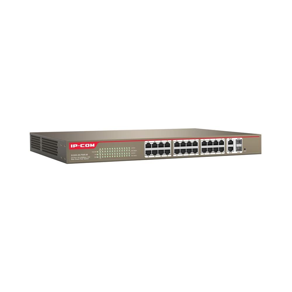 ver Switch Managed 24 Porte 100m+2 Port Gigabit Tp / sfp Combo Poe Grey - Foto 2