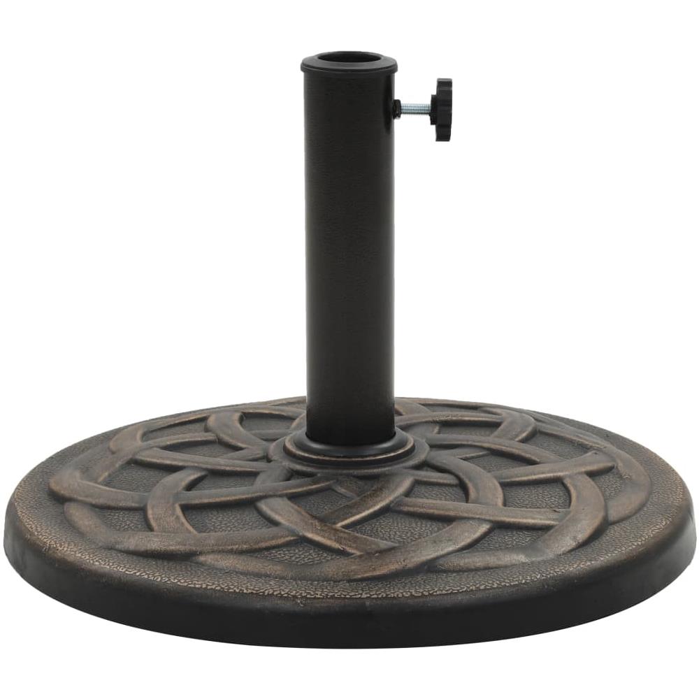 Base Per Parasole Rotonda In Poliresina 19 Kg Bronzo - Foto 2