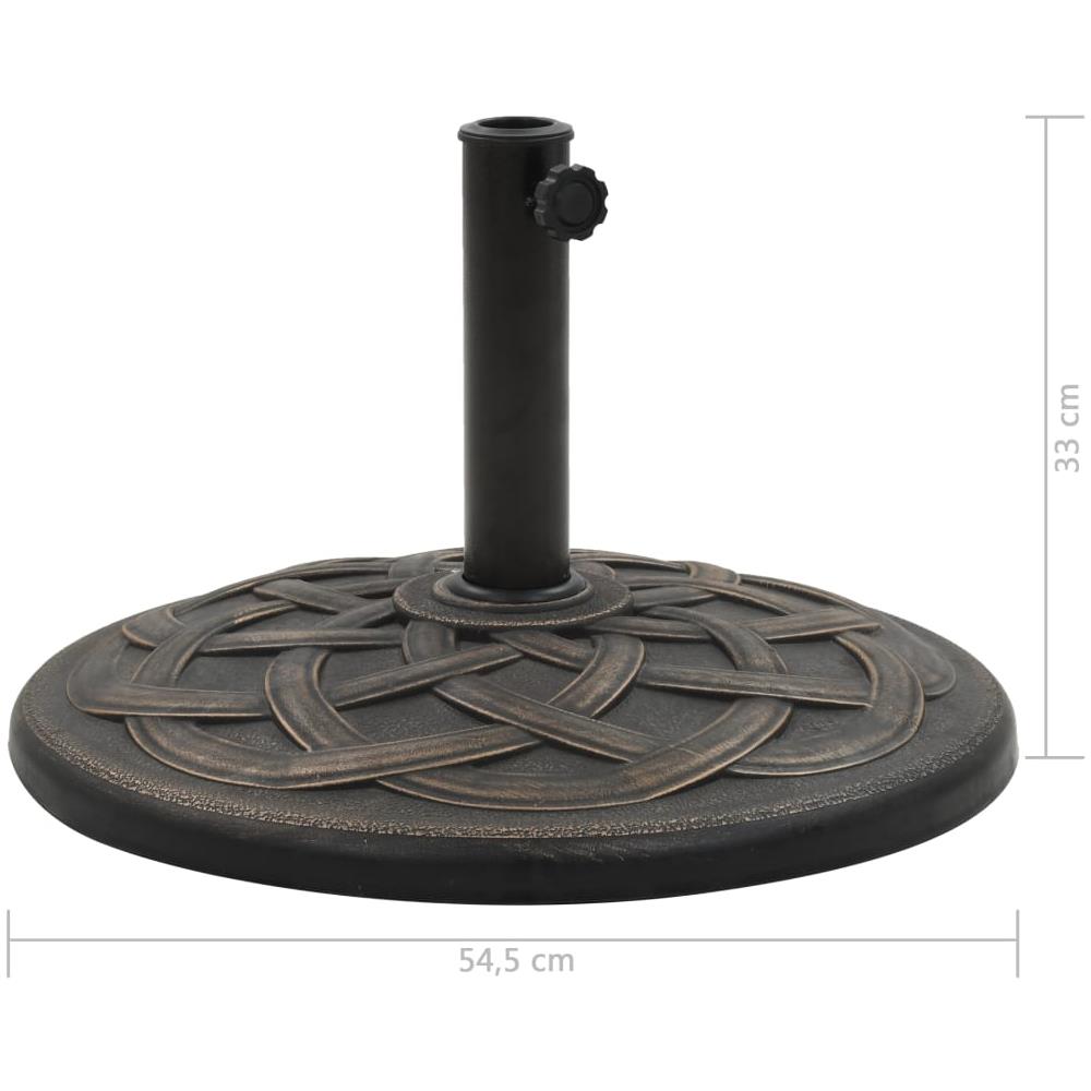Base Per Parasole Rotonda In Poliresina 19 Kg Bronzo - Foto 6