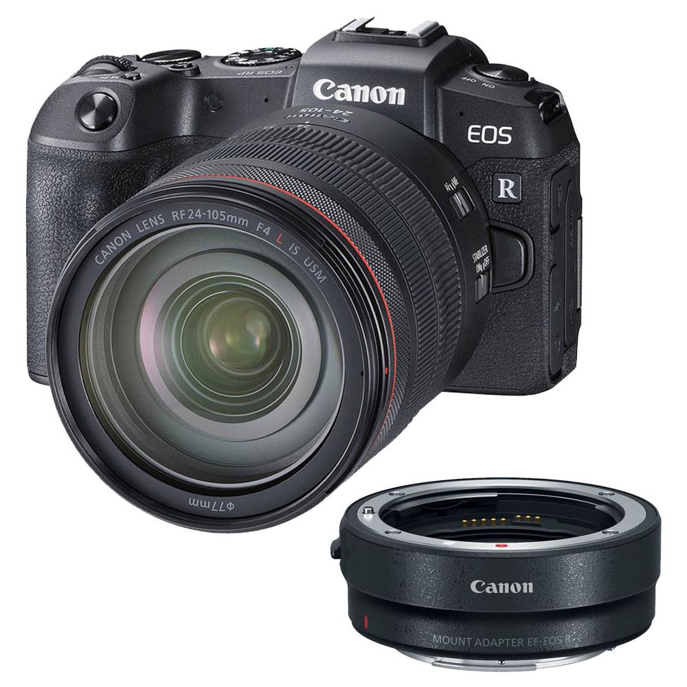 Canon EOS RP Fotocamera Mirrorless Full Frame - Con Adattatore Per Obiettivi EF, Collegamento Wi-Fi E Bluetooth - Foto 2