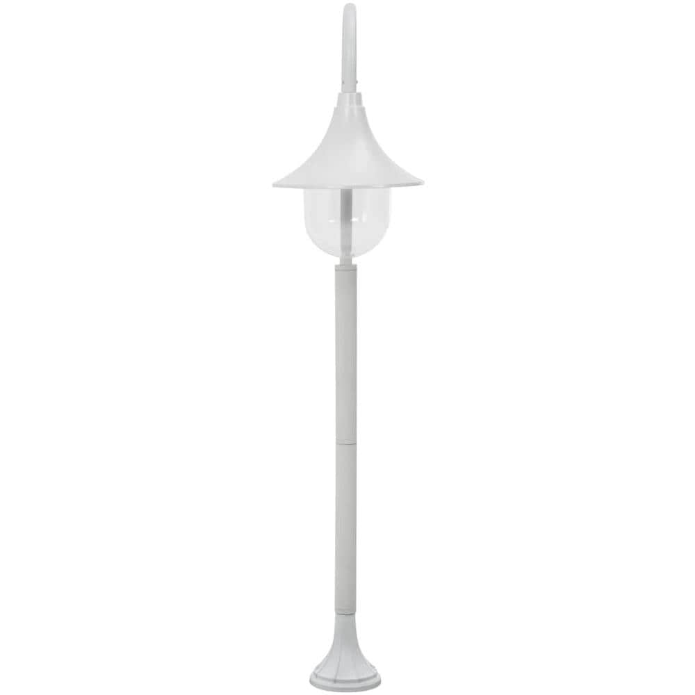 Lampione Da Giardino E27 120 Cm Alluminio Bianco - Foto 2