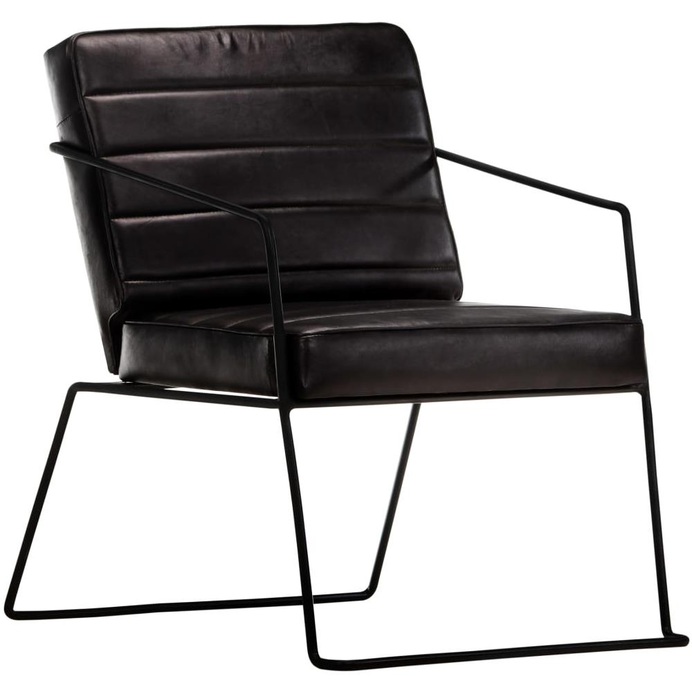 Poltrona Nera In Vera Pelle - Foto 1