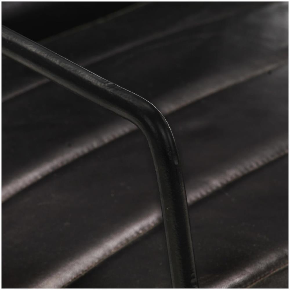 Poltrona Nera In Vera Pelle - Foto 2