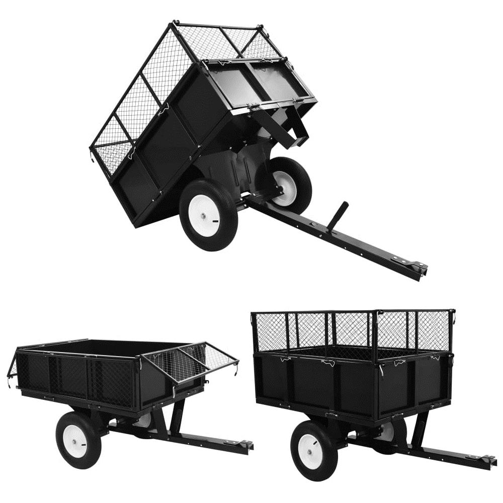 Rimorchio Ribaltabile per Trattorini Capacità 300 kg - Foto 7