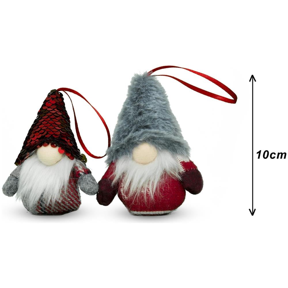 Set 12-24 Pezzi Addobbi Decorazione Albero Natale Gnomo Elfo E Fatine 10 Cm 12 Pezzi Gnomi-fatine - Foto 2