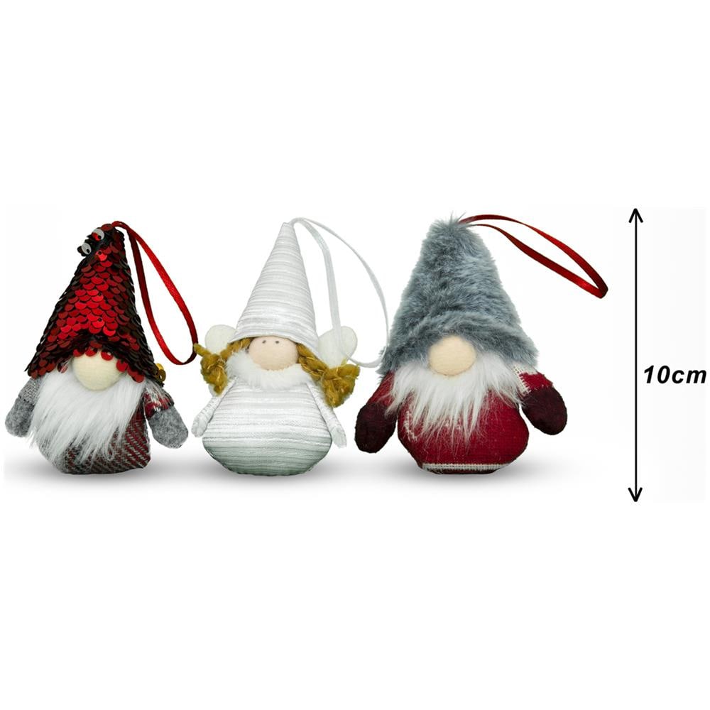 Set 12-24 Pezzi Addobbi Decorazione Albero Natale Gnomo Elfo E Fatine 10 Cm 12 Pezzi Gnomi-fatine - Foto 5