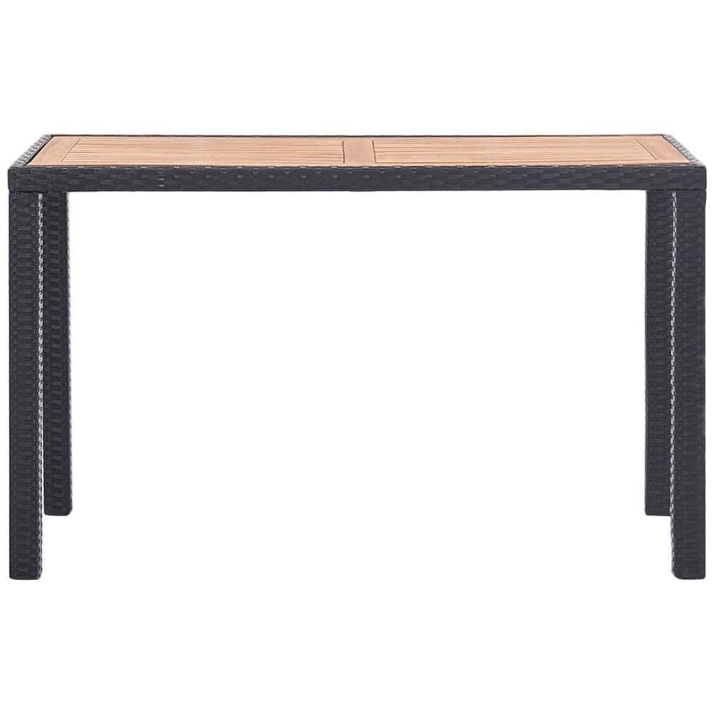 Tavolo Da Giardino Nero E Marrone 123x60x74 Cm Acacia Massello - Foto 2