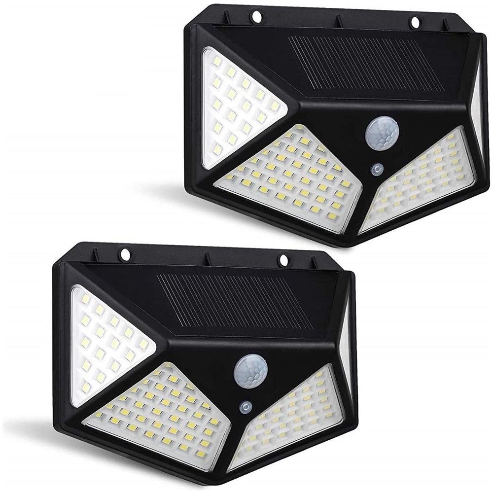2 Faretti Da Esterno Ad Energia Solare Con 100 Led Con Sensore Di Movimento - Foto 1