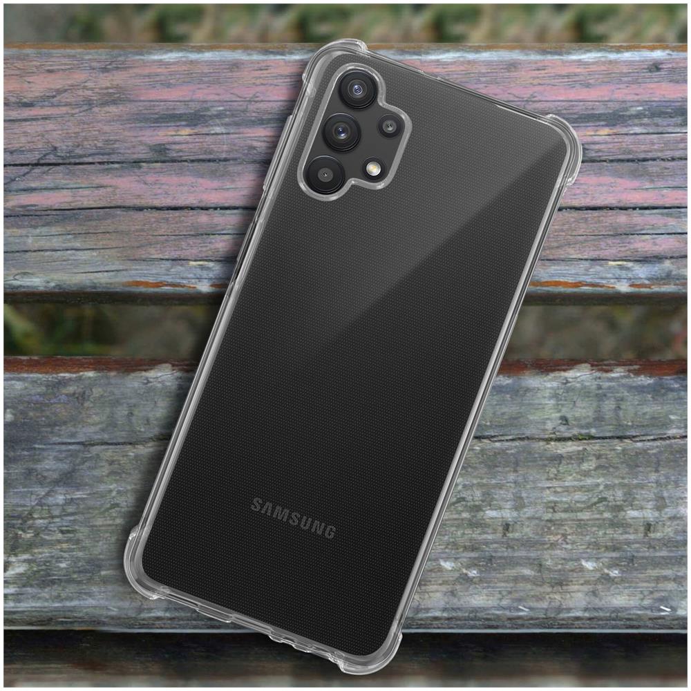 Cover Samsung Galaxy A32 Morbida Angoli Rinforzati Trasparente - Foto 5