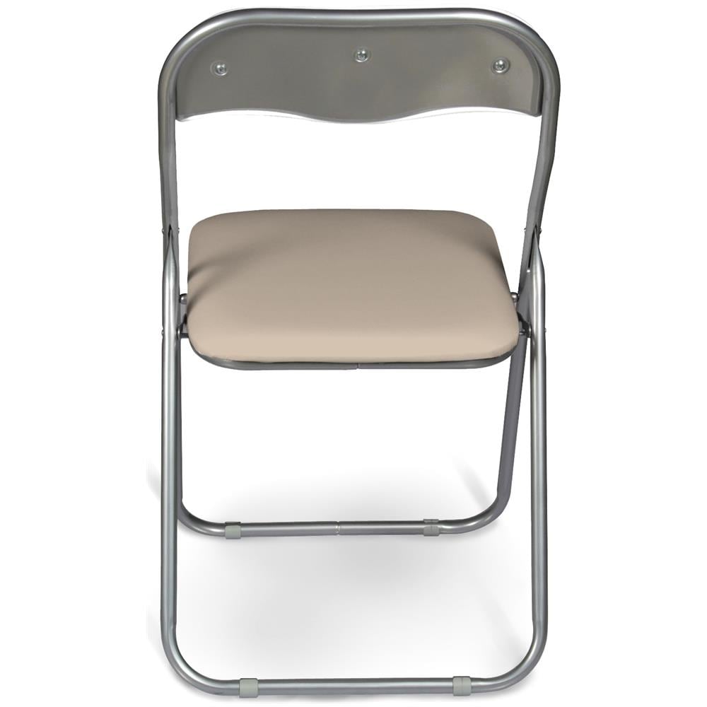 Set Di Due Sedie Pieghevoli, Colore Beige, Misure 43 X 47 X 78 Cm - Foto 2