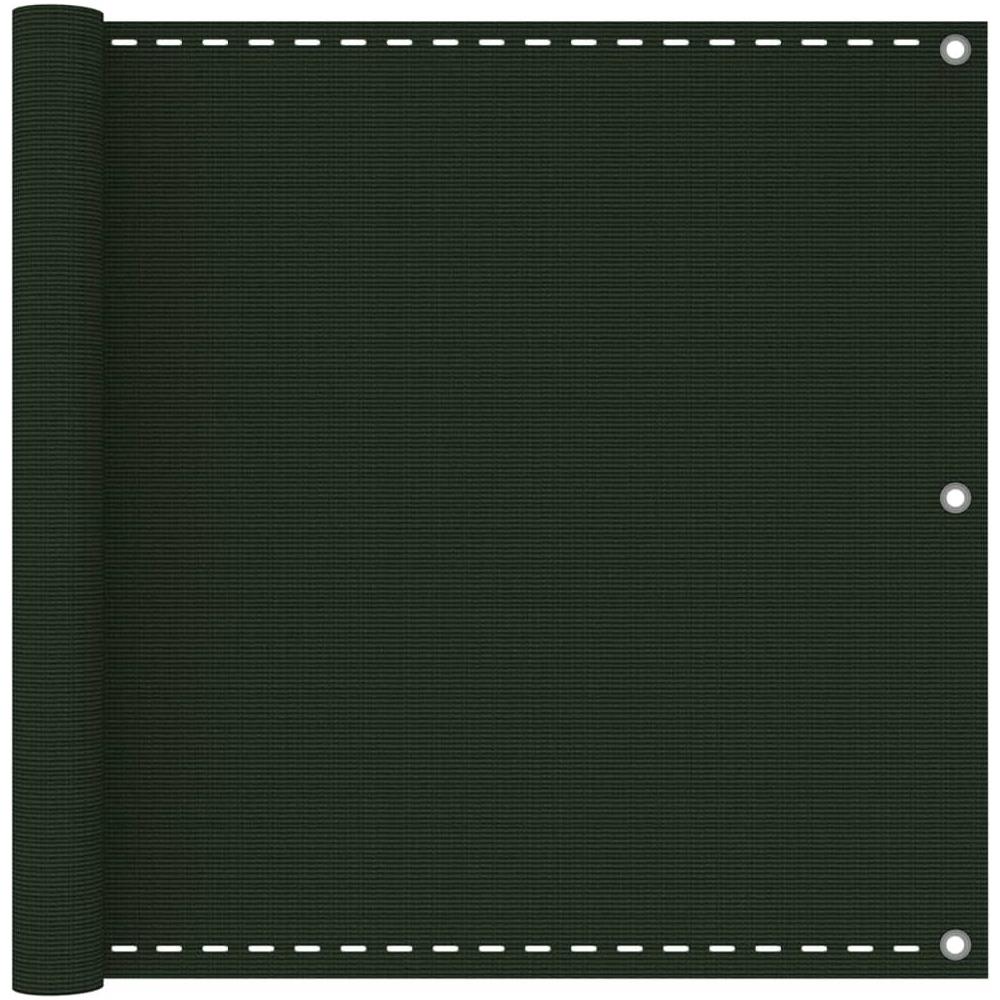 Paravento da Balcone Verde Scuro 90x400 cm in HDPE - Foto 1