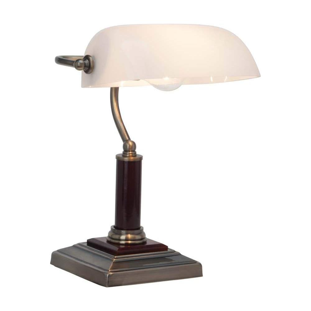 Bankir E27 LED Ottone, Bianco lampada da tavolo - Foto 1