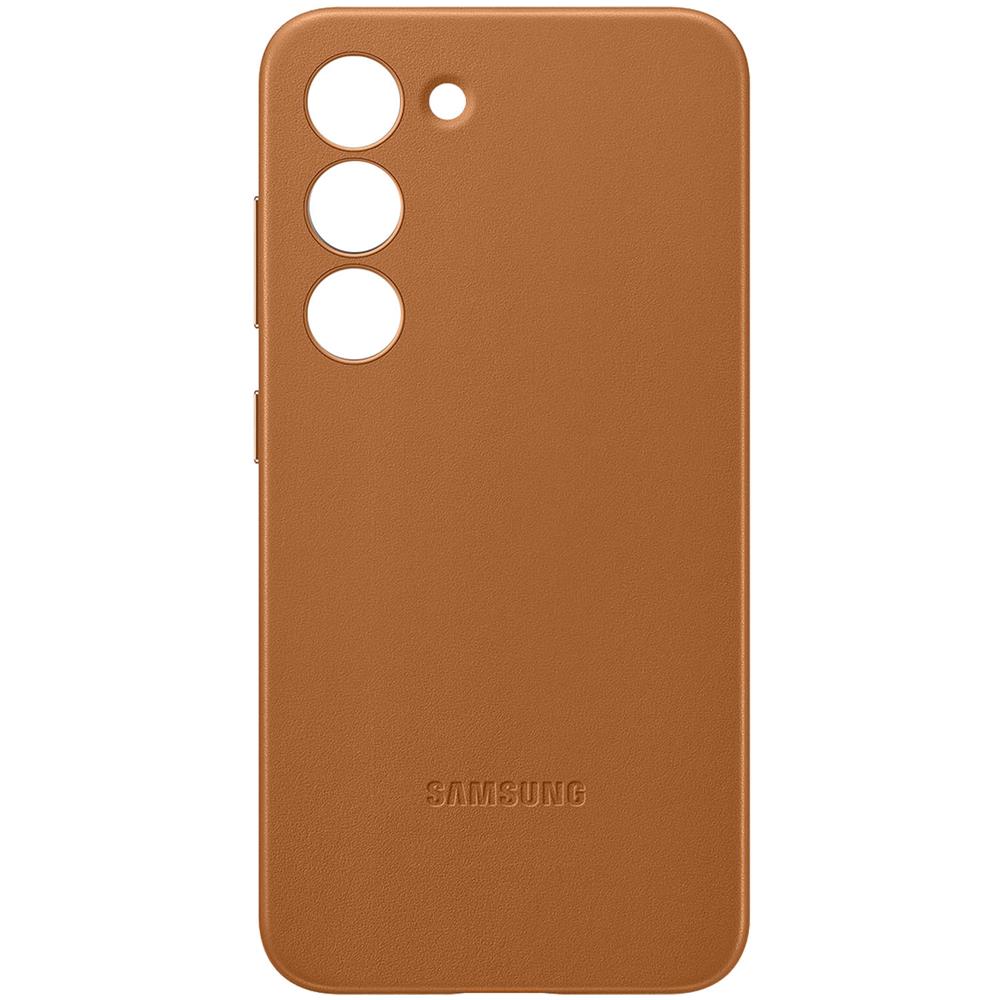 Cover Galaxy S23 Vera Pelle Originale Leather Cover Camel - Foto 1
