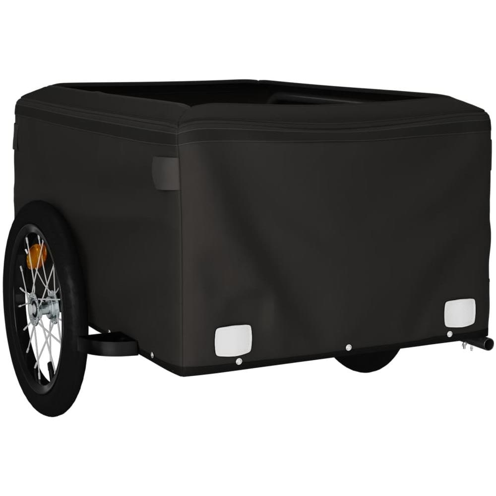 Rimorchio Da Bici Da Carico Nero E Giallo 45 Kg In Ferro - Foto 4