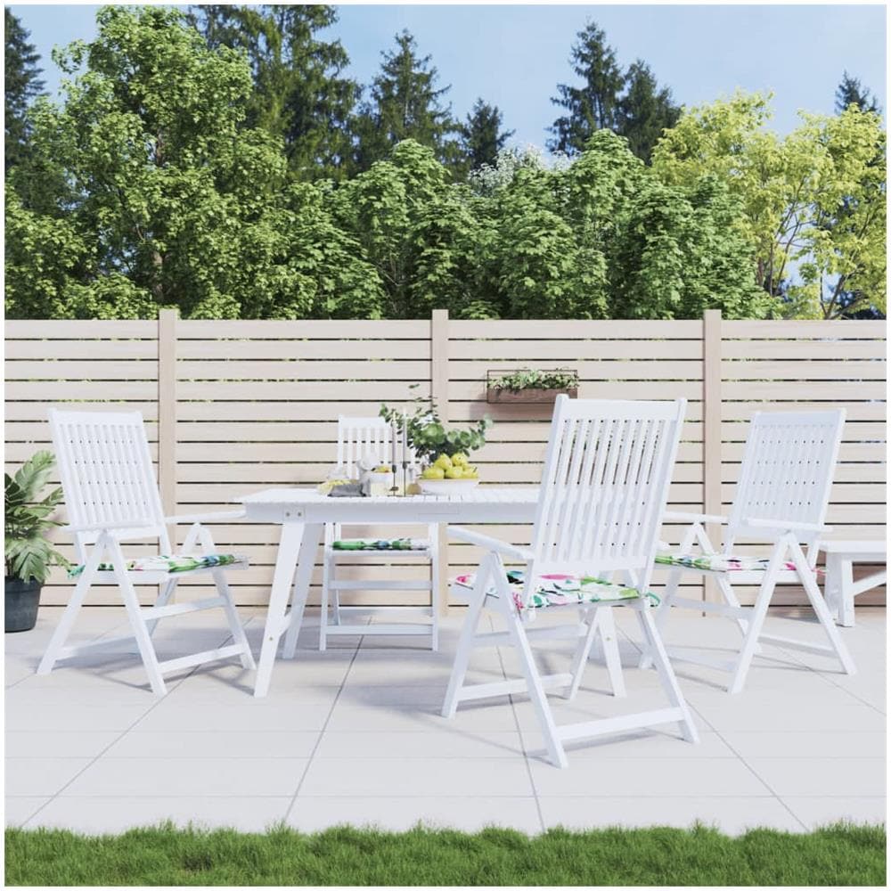 Cuscini Sedia Da Giardino 4pz Multicolore 40x40x3 Cm In Tessuto - Foto 1