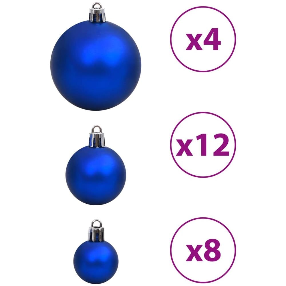 Palline Di Natale 100 Pz Blu E Argento 3 / 4 / 6 Cm - Foto 7