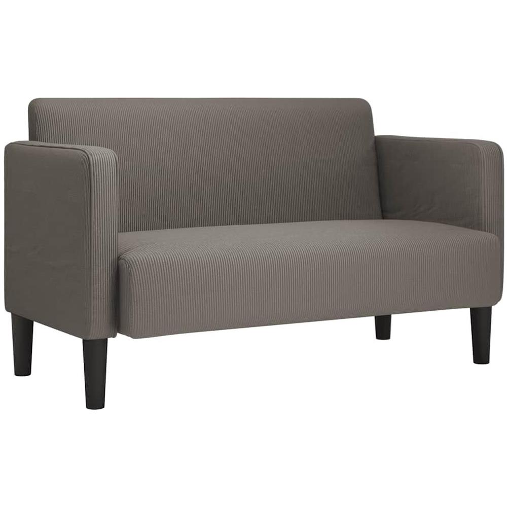 Divano Divanetto Grigio Chiaro 109cm Tessuto di Velluto a Coste - Foto 1