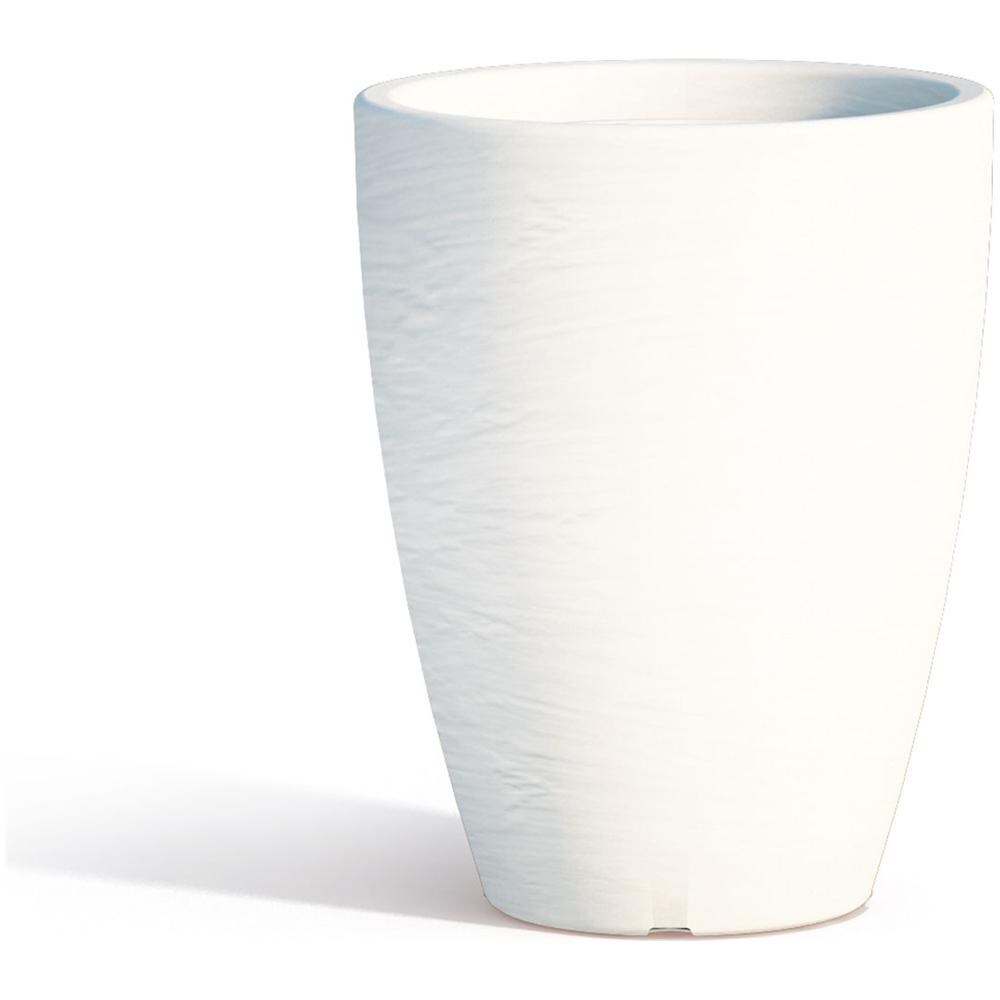 Vaso Aloe In Resina Tondo Bianco H38 Ø 30Cm - Foto 1
